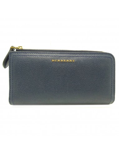 Burberry L-shaped wallet Womens and mens Leather navy commande en ligne