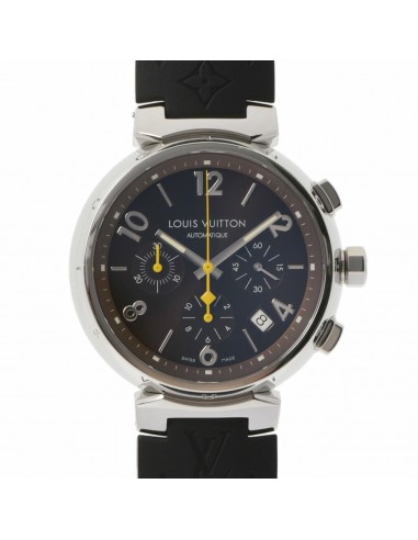 LOUIS VUITTON Louis Vuitton Tambour Chrono Q1121 Mens SS / Rubber Watch Automatic Brown Dial Comment ça marche