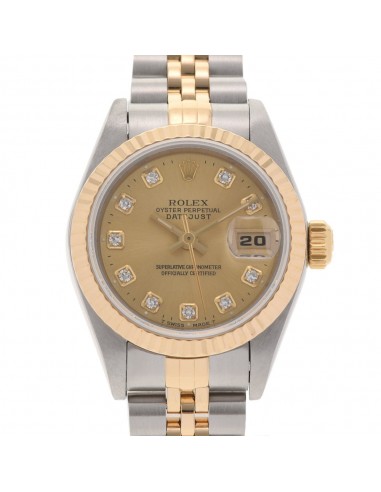 ROLEX Datejust 10P diamond 69173G Ladies YG / SS watch self-winding champagne dial Vous souhaitez 